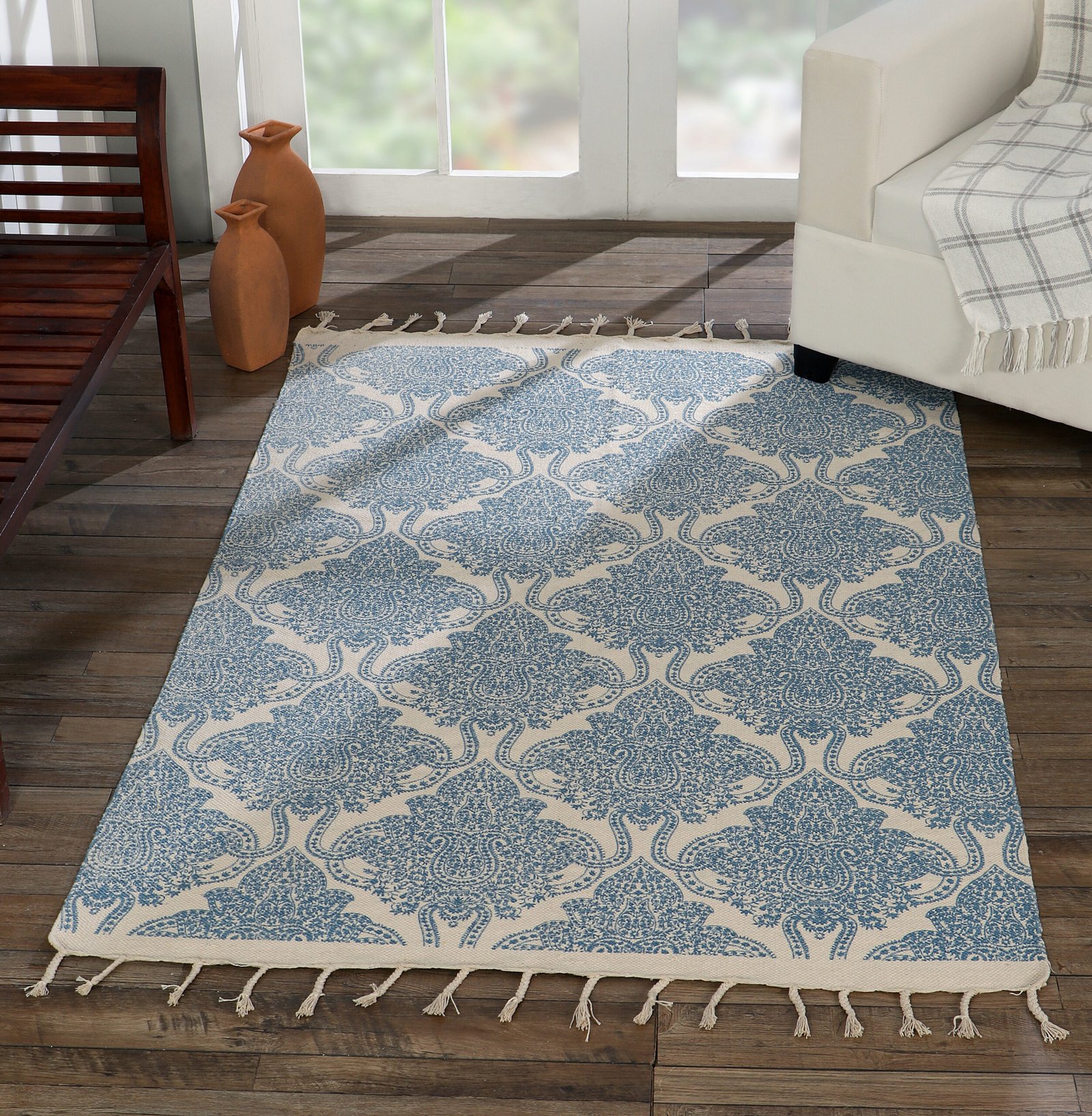 Cotton printed floor rugs